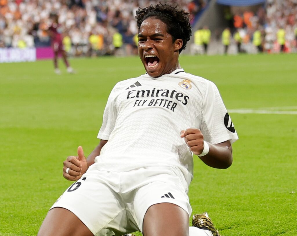 Endrick, debut cu gol pe Santiago Bernabeu