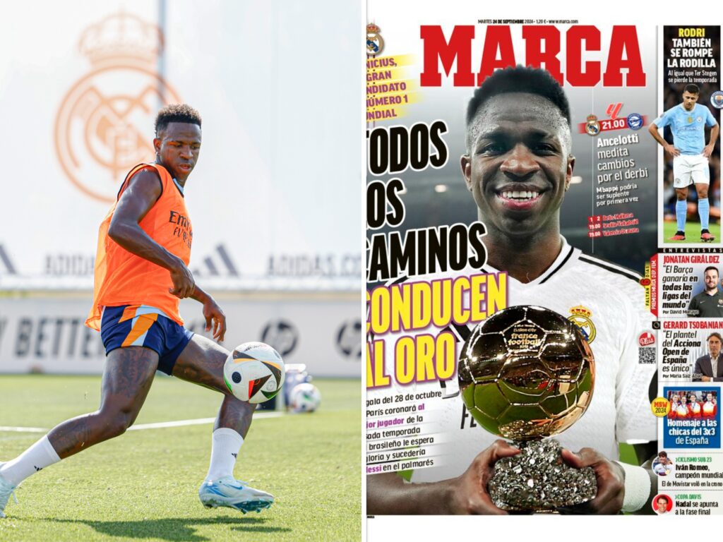 Cotidianul Marca nu are niciun dubiu: Vinicius va câștiga Balonul de Aur