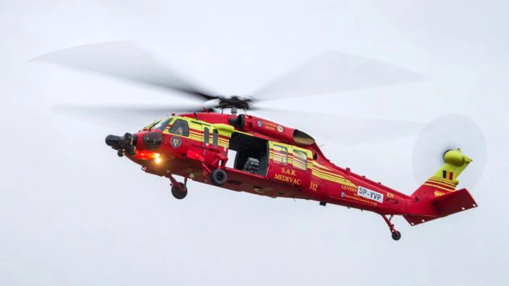 IGSU trimite un elicopter Black Hawk în zonele afectate de inundații din județul Galați