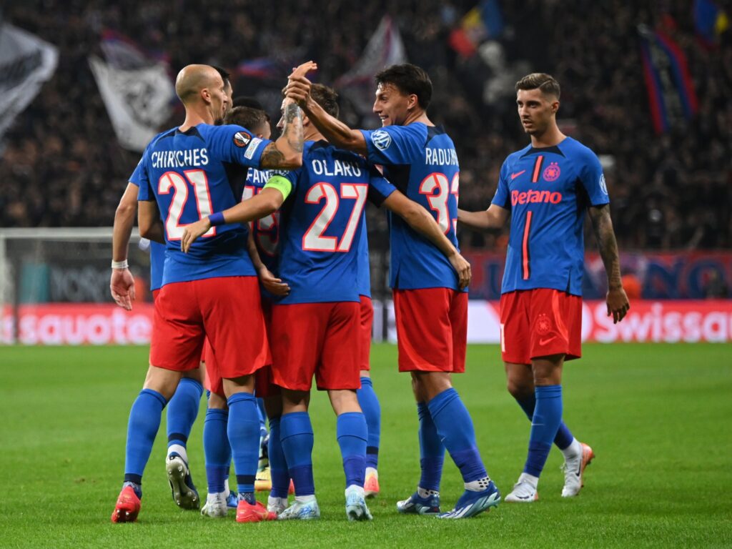 FCSB strălucește în Europa League! Campioana României a făcut spectacol cu RFS