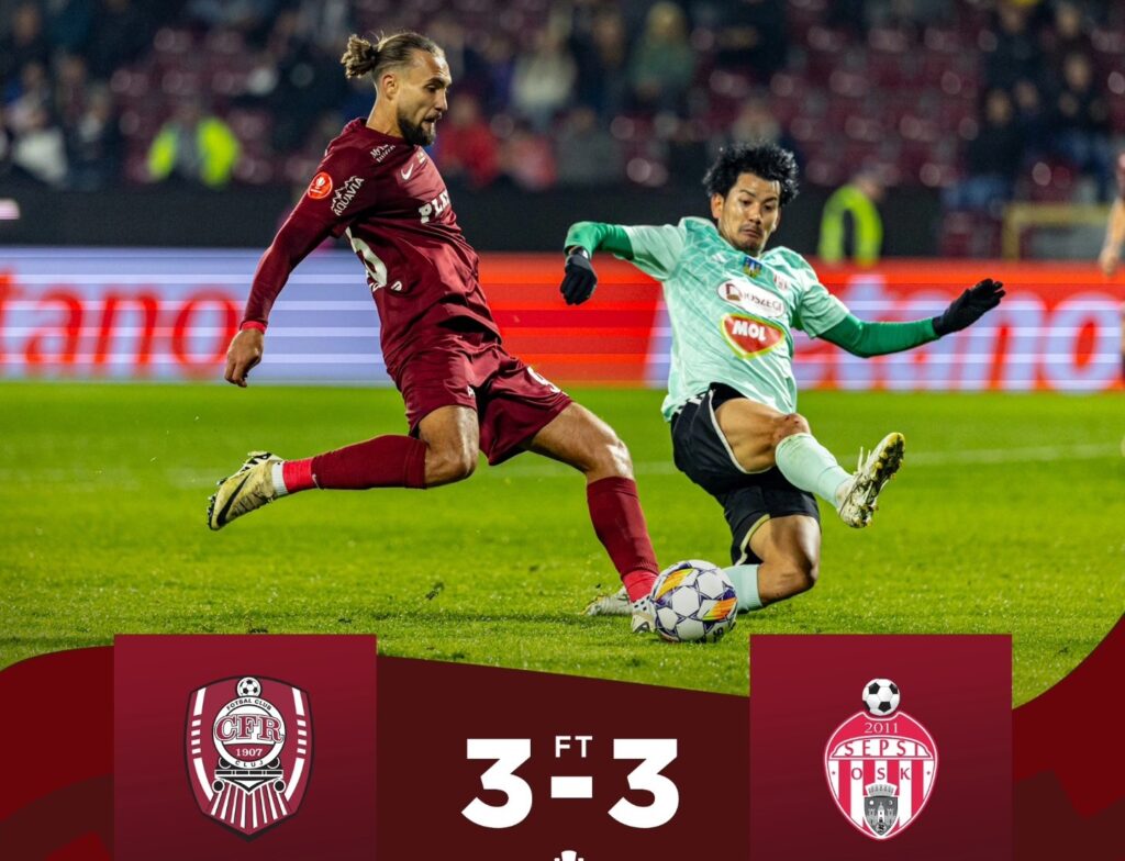 CFR Cluj – Sepsi OSK 3-3. Remiză spectaculoasă în primul meci al etapei