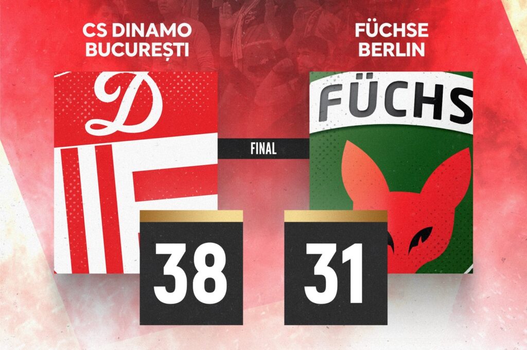 Dinamo – Fuchse Berlin 38-31. „Dulăii” au zdrobit vicecampioana Germaniei