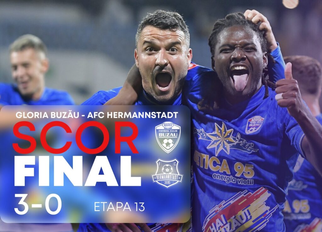 Gloria Buzău – FC Hermannstadt 3-0. Budescu a făcut show în Crâng