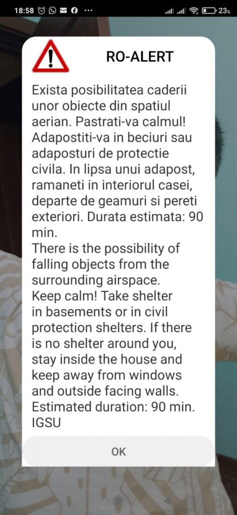 VIDEO. Alertă în Constanța: E posibil să cadă obiecte din cer