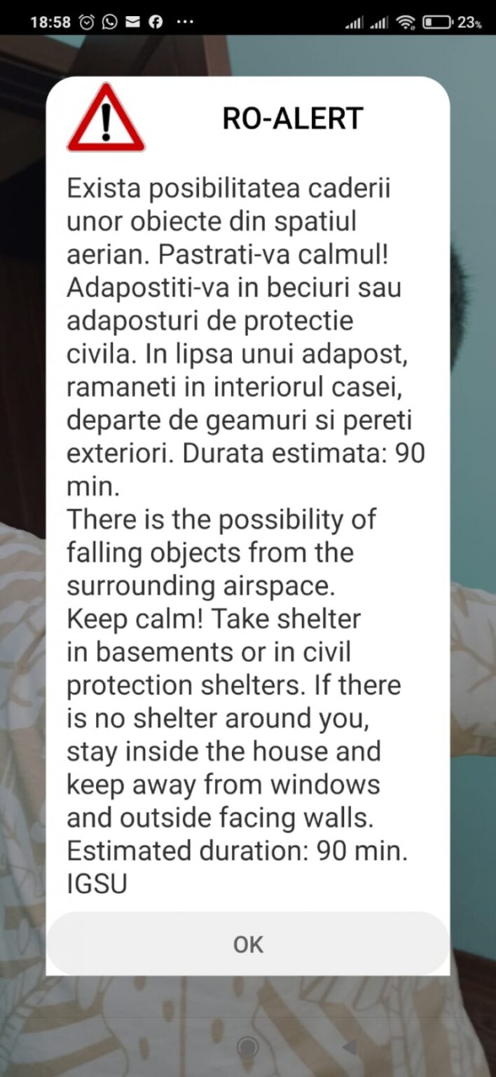 VIDEO. Alertă în Constanța: E posibil să cadă obiecte din cer