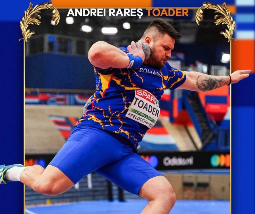 CE Atletism: Andrei Rareș Toader aduce aurul României în proba de aruncare a greutății