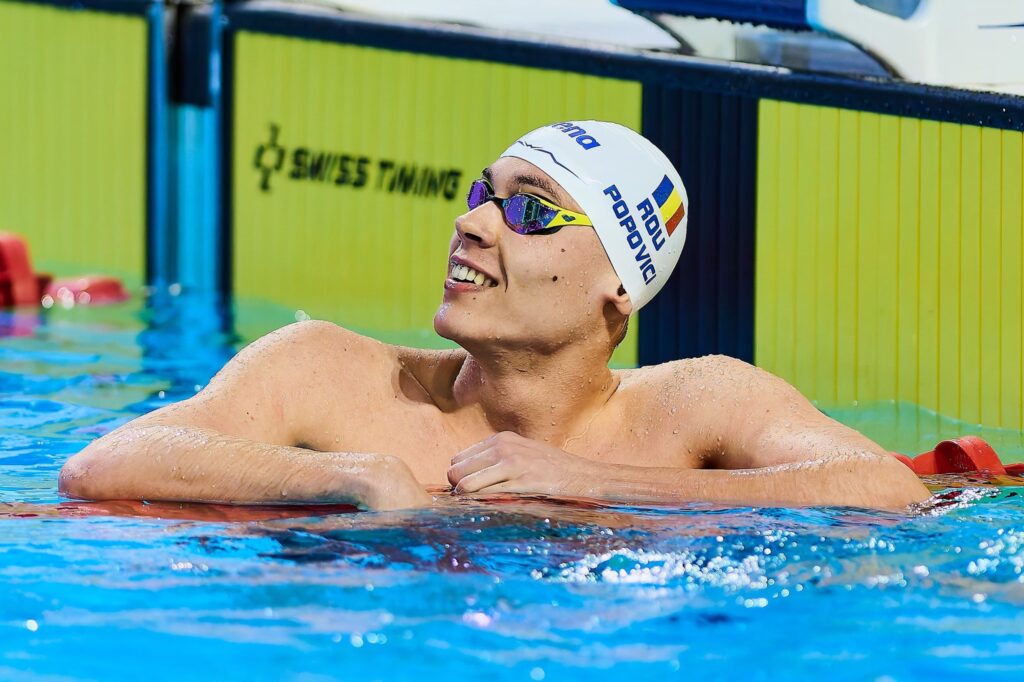 Europenele de înot U23: David Popovici, în finala probei de 200 m liber