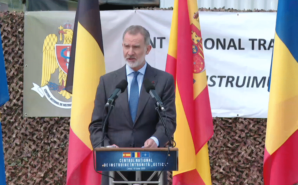 Regele Spaniei, în vizită la Centrul de instruire întrunită de la Cincu: „Spania și România reconfirmă ferm parteneriatul strategic”