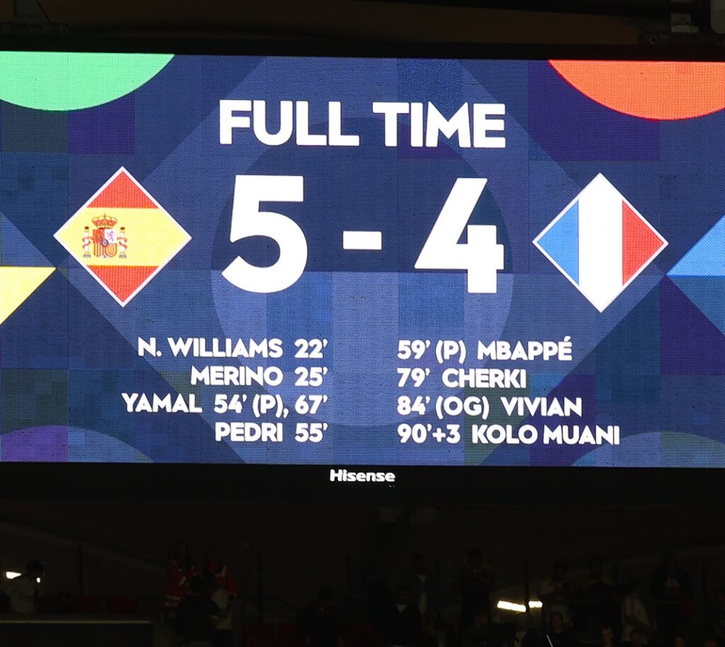Spania – Franța 5-4. Spectacol total în semifinalele Ligii Națiunilor