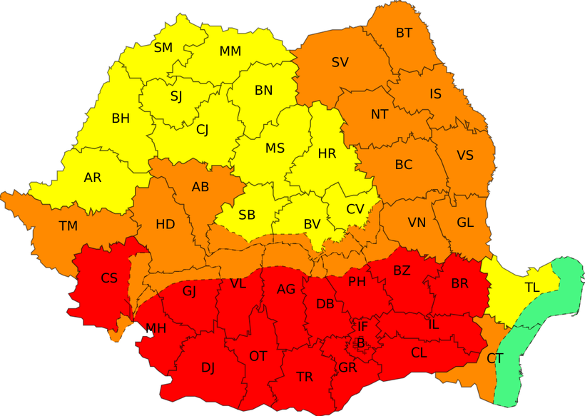 Cod roşu de caniculă pentru București și alte 15 județe. A fost emis mesaj RO-Alert