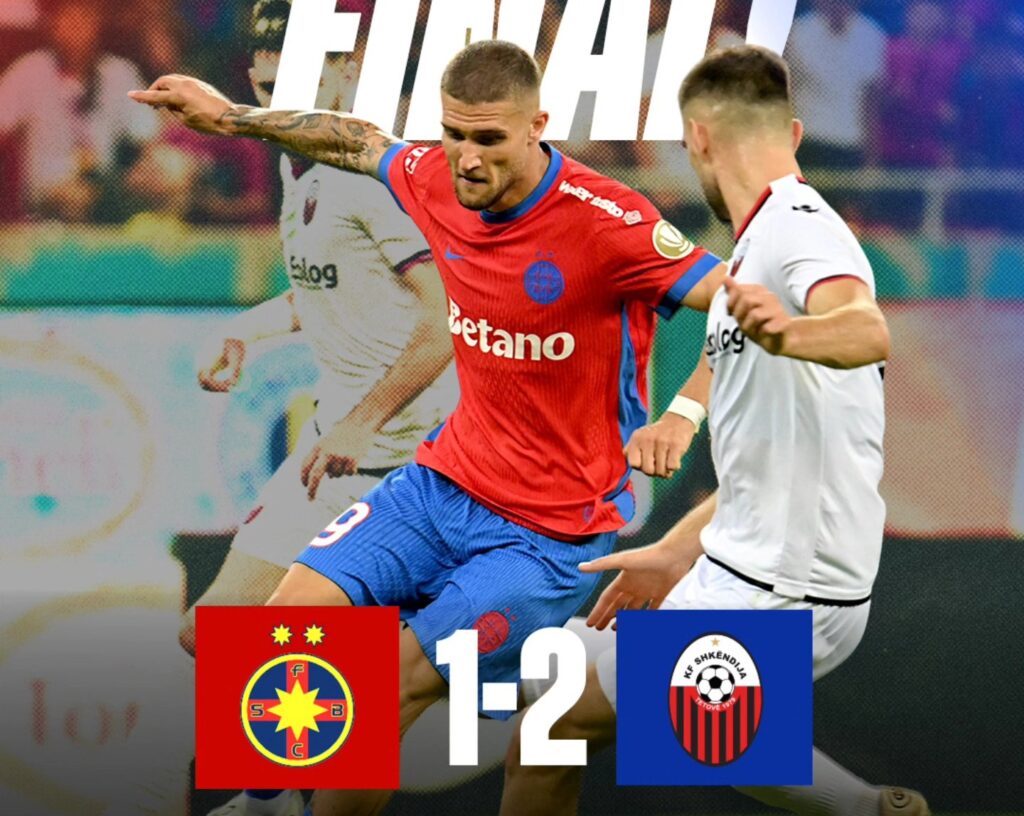 FCSB – Shkendija 1-2. Campioana României, eliminată din preliminariile Champions League